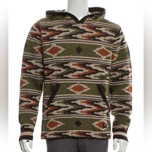 Vintage Deus Ex Machina Wool Tribal Print Hoodie XS